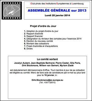 Agenda General Assembly CIEL 2013